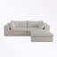 Corduroy Fabric loveseat with soft cushion and ottoman-1971553640