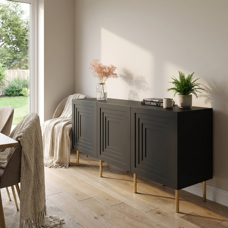 Cambridge 60" Sideboard with Matte Finish, Black