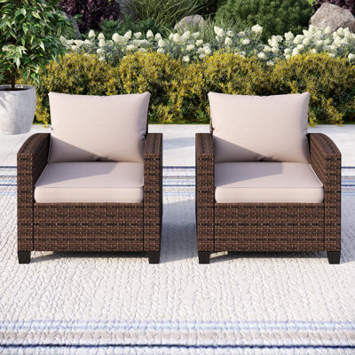 Chaise de patio avec coussins Argyri