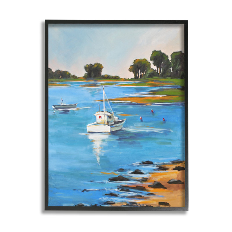 Art contemporain texturé sur toile, sur fond de lac contemporain, H 20 po x l 16 po, Estampe numérique Farmhouse