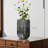 Modern Glass Vase Gray Unique U-Shaped Vase