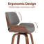 Tabouret de comptoir pivotant en bois cintré Mid-Century-133656765