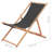 Folding Beach Chair Fabric and Wooden Frame-635243955