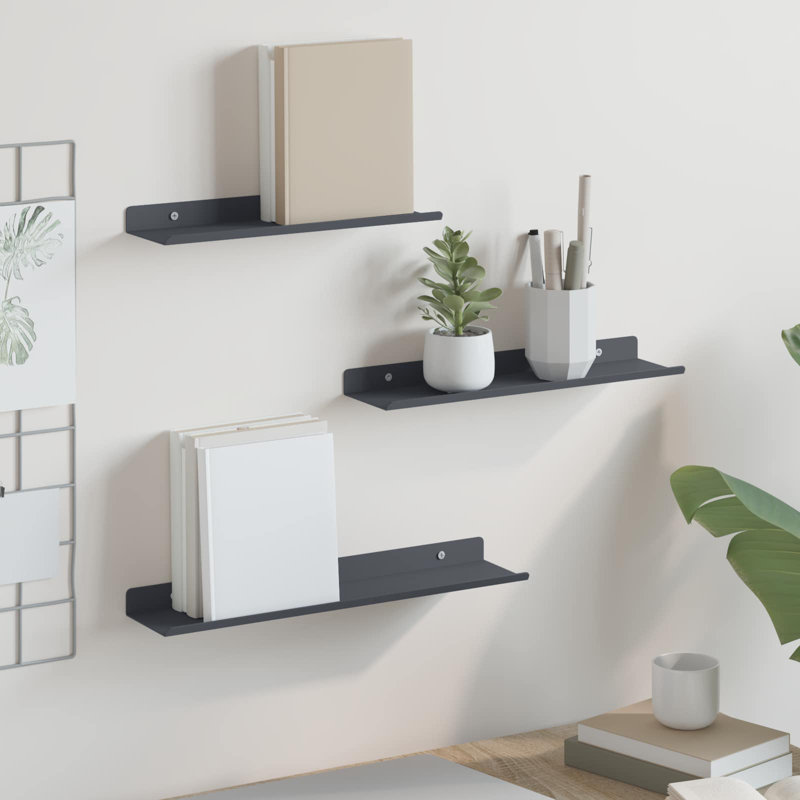 Steel Floating Shelf, Anthracite