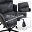 Fauteuil de bureau moderne rembourré de style banquier - Chaise de bureau moelleuse noire élégante avec roulettes, chaise de bureau confortable pour le bureau à domicile et le bureau-123033777