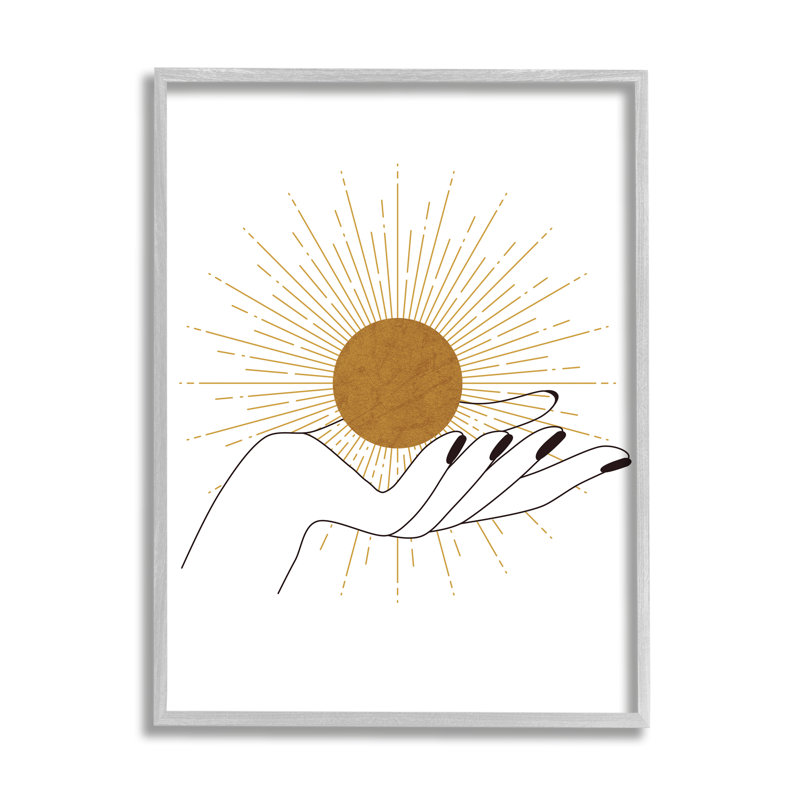 Hand Hand Deco Inspired Sun - Impression sur toile, Estampe numérique Farmhouse, H 30 po x l 24 po