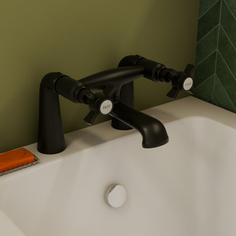 VeeBath Regency Traditional Bath Filler Mixer Tap, Matt Black