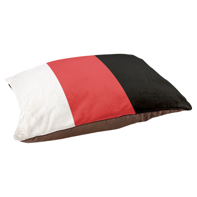 Coussin d'intérieur New York, Très grand (l 50 po x P 40 po x H 17 po), Blanc / rouge / noir
