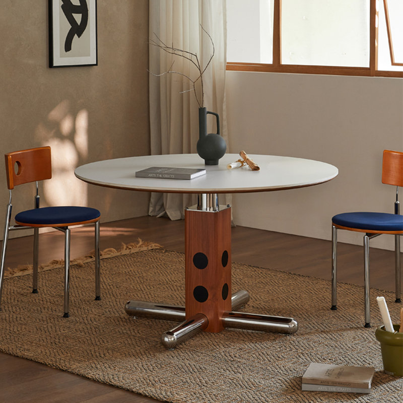 Table de salle à manger blanche,  H 29,53 po x L 35,43 po x l 35,43 po