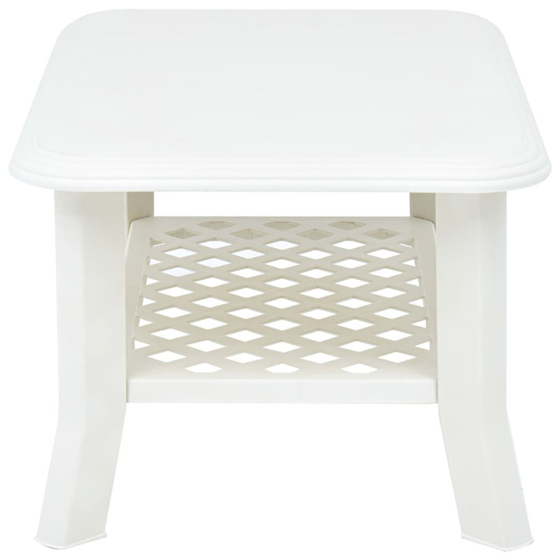 Bozek Plastic Coffee Table, White