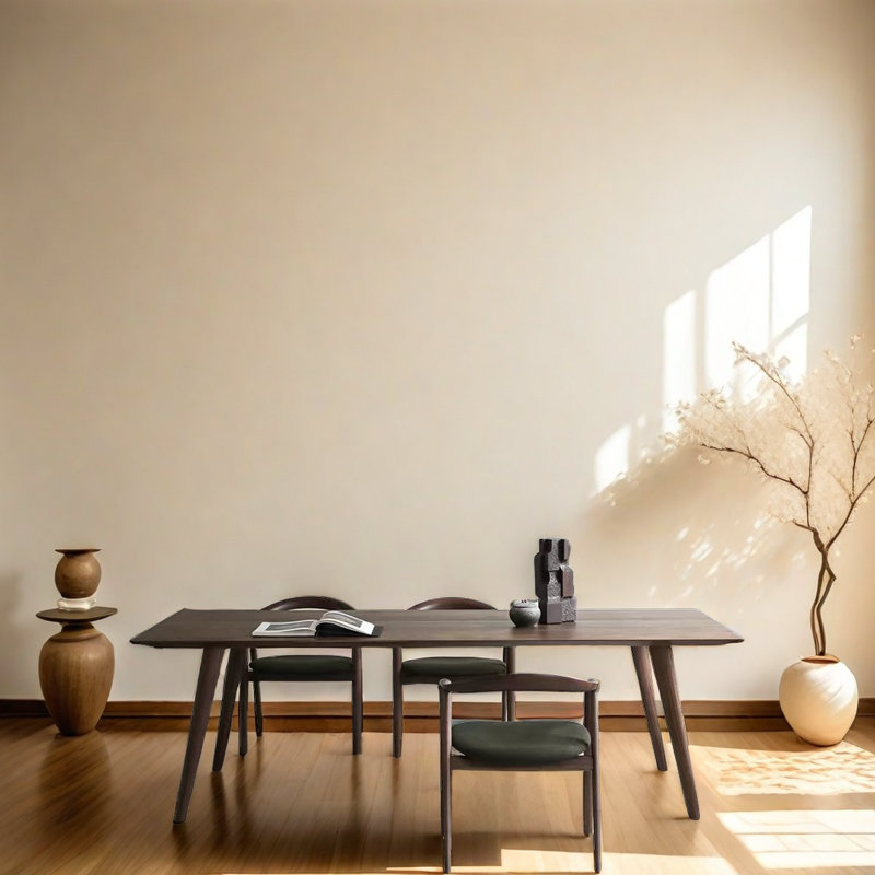 Table de salle à manger entièrement en bois massif, H 29,5 po x L 78,7 po x l 31,5 po