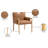 Aimee Vegan Leather Dining Arm Chair-1901019751-1901019749