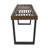 JOA Patio Dining Bench, Acacia Wood With Iron Legs, Modern, Contemporary, Dark Brown And Black-346451622