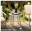 Ensemble bistro 3 pièces de style nordique avec fauteuils et table ronde