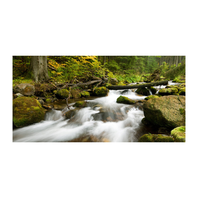 Olczyski Stream - No Frame Print on Glass, Canvas, 50cm H x 100cm W x 2cm D