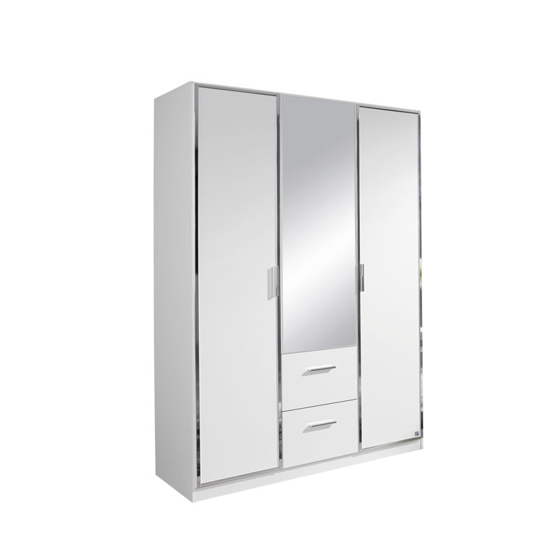 Marl 3 Door Wardrobe, Silver
