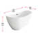 67 Inch Bathtub in Glossy White with Trim