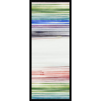  Framed Fabric Pinboard, Colorful Bands I by Jacob q Printed Bulletin Board for Use as a Vision Board or Wall Organization
