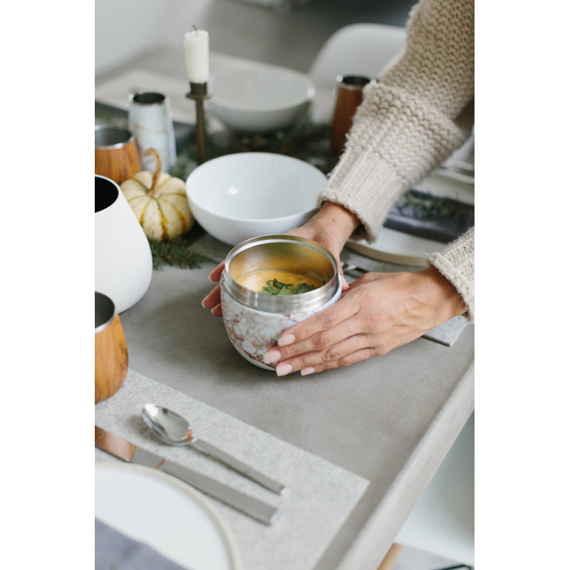 S'well Calacatta Gold Stainless Steel Food Bowl