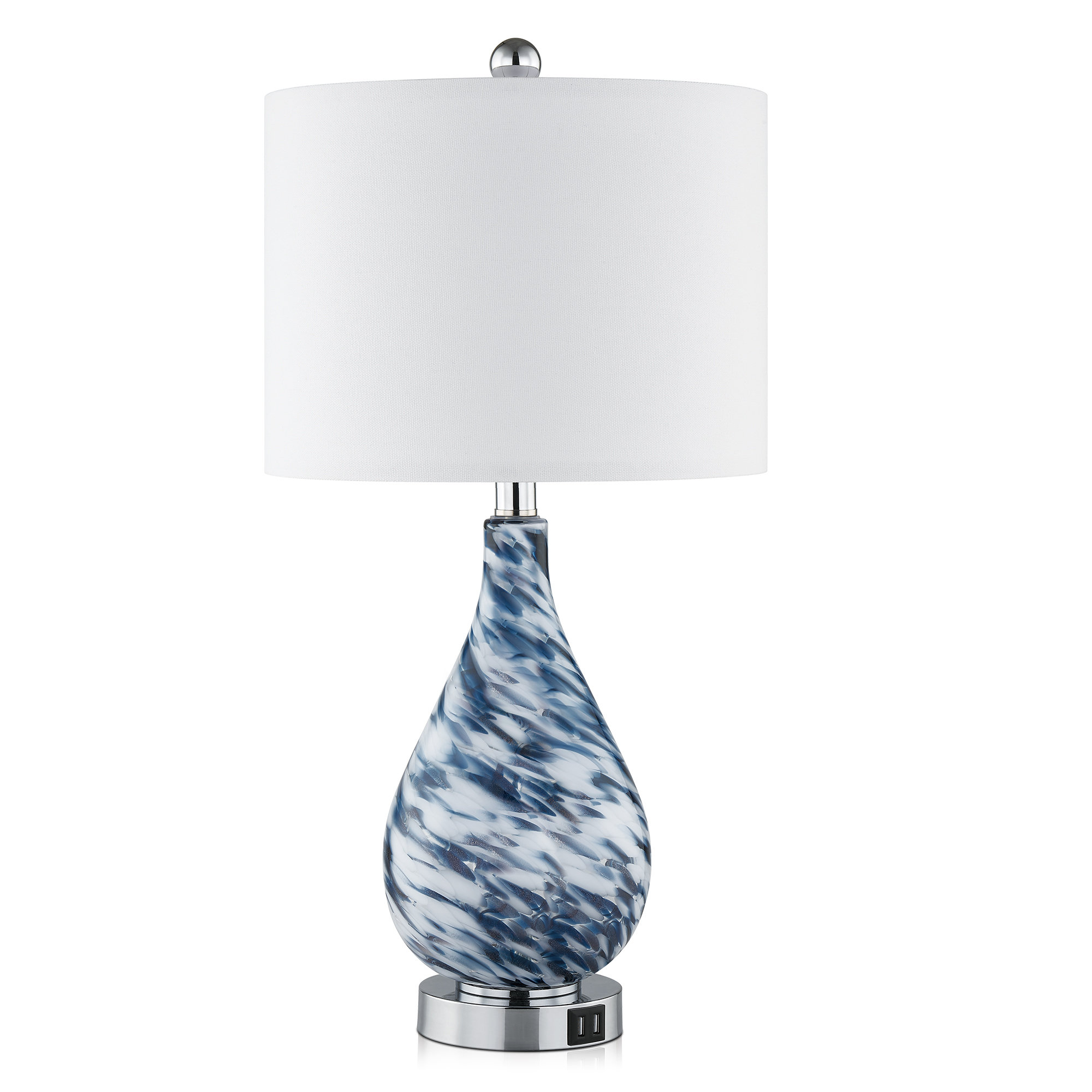 House of Hampton® Gawronski 24in. Touching Control Glass Table Lamp