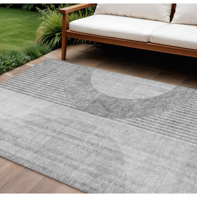 Tapis intérieur / extérieur argenté 8 'x 10'