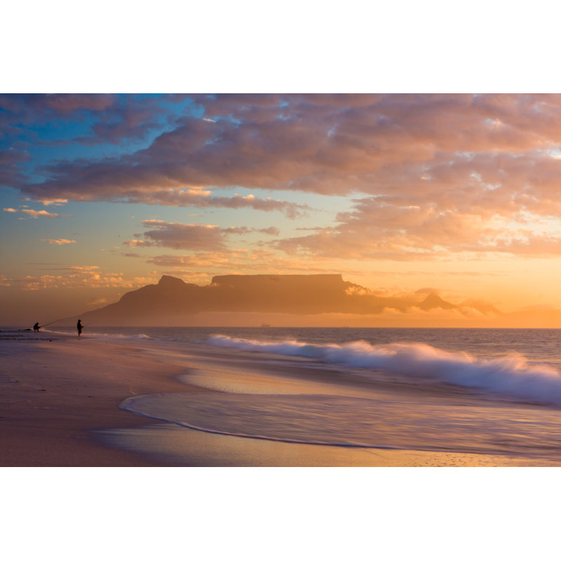 «Table Mountain Sunset, Cape Town» par Sculpies - impression sur toile tendue, L 12 po x H 8 po