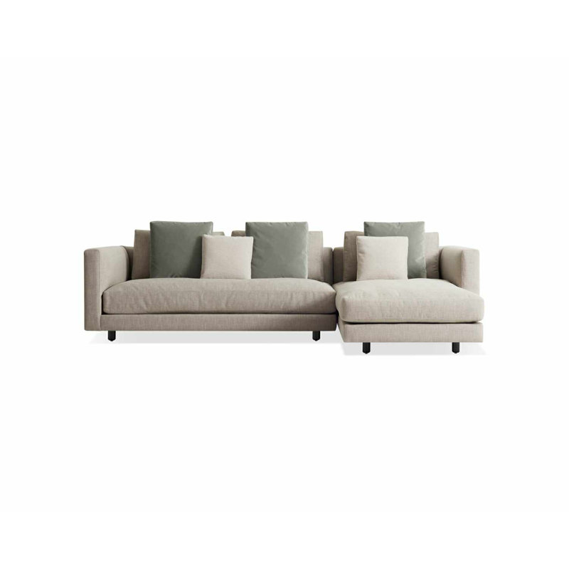 Hands Down Chaise Sectional, Landa Stone, Right Hand Facing