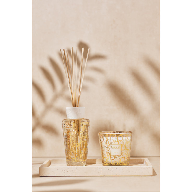 My First Baobab Gift Box Diffuser & Candle, Musk/Plant / Floral, Clear/Gold/White