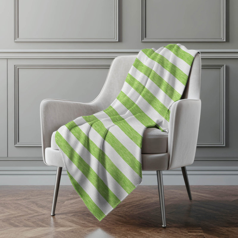 Jeté en sherpa Addison, Rayures lime