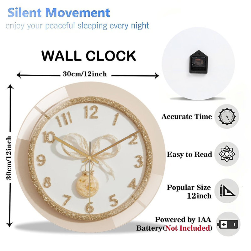 Horloge murale 12 po