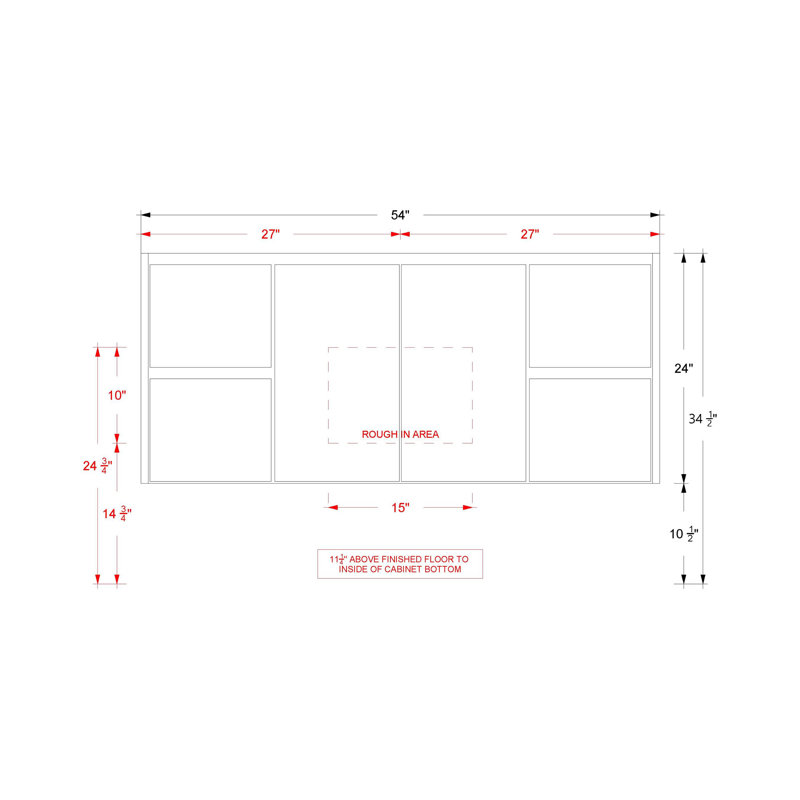 Gilded Single Extra Wide Bath Floating Vanity, Smoked Modern, 60"