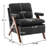 Mid Century Upholstered Arm Accent Chair with Solid Wood Legs-105580545