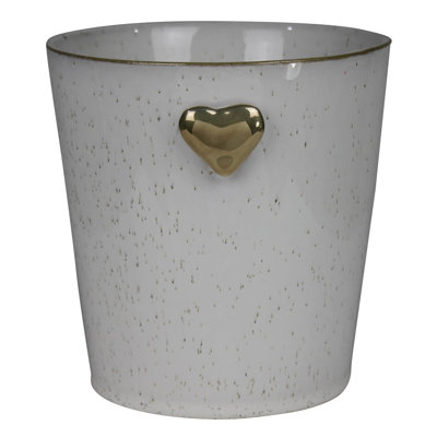 Cachepot With Heart, Ceramic