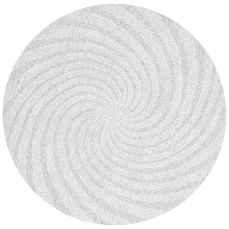 Nouveauté 201 80% laine; Tapis spiralé 20% coton, Rond 3 pi