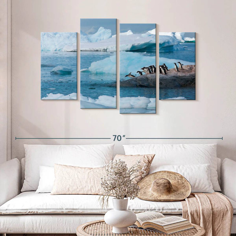 Brampt Gentoo Penguins, 32" H x 52" W