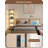 64" Column Dimmable RGBW LED Floor Lamp with Shelves & Remote Control
