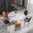 Modern Round White Pedestal Dining Table-484872851-484872850