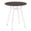 Table de salle à manger ronde classique en bambou brun à 4 places pour les petits espaces, style industriel rétro