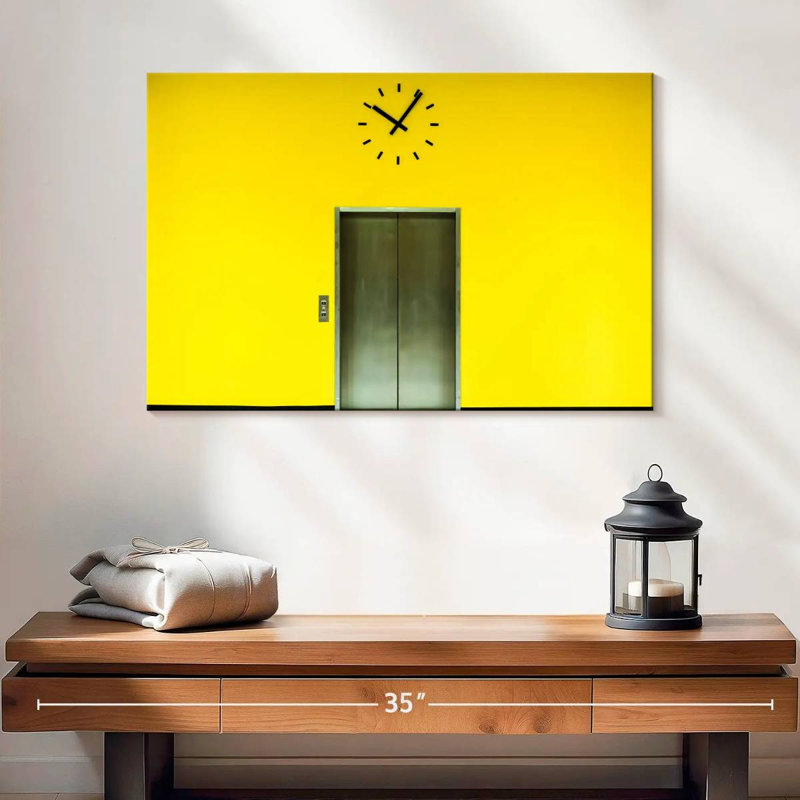 Yellow Elevator, 16" H x 24" W