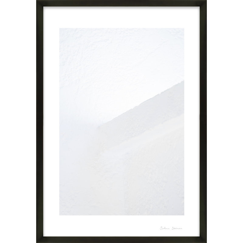 White Fragments From Greece 1.3 Print by Svetlana Smirnova, Black Framed, 20" H x 14" W x 1.25" D