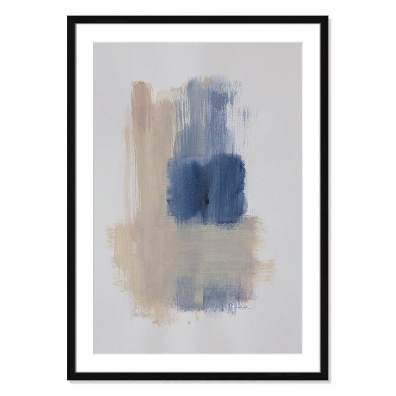 Macathurn Powder Room Wash III sur papier, H 35,5 po x l 25,5 po x P 1,25 po, Cadre noir mat