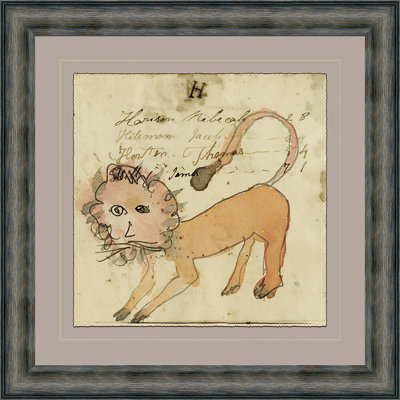 Lion - Mennonite Ledger Drawing Giclee Print