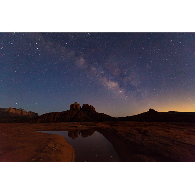 Milky Way Over Cathedral Rock 1 Piece Wrapped Canvas Wall Art, 20.32cm x 30.48cm