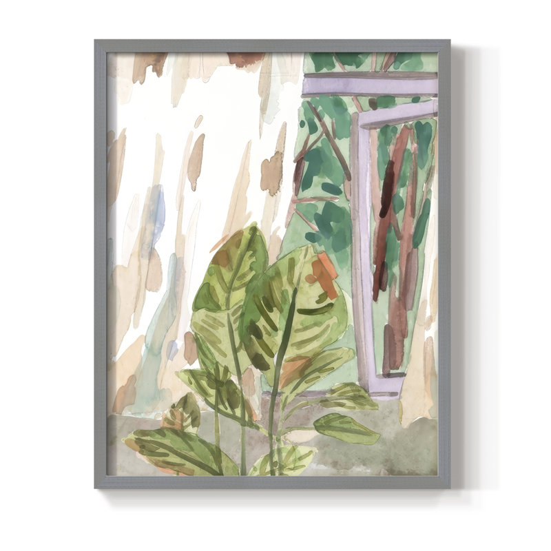 A Spring Window II, reproduction encadrée - bois massif, H 11 po x l 9 po, Gris