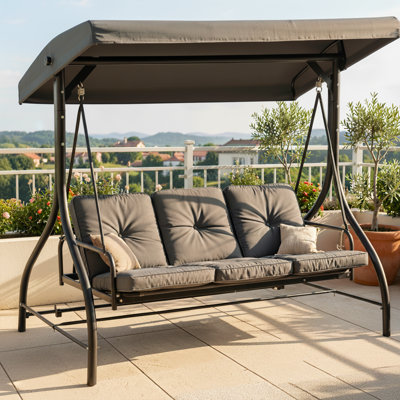 3 Person Porch Swing with Canopy