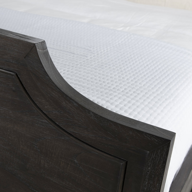 Alexandra Bed - Dark, Queen, Cerused Forest Black/Stained Gold