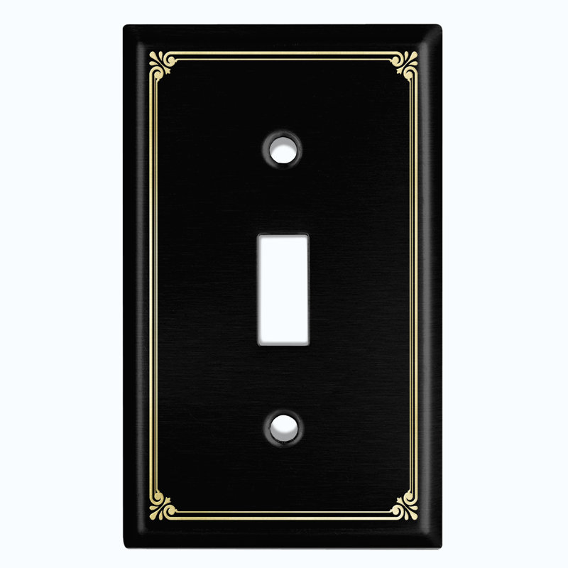 Patterned 1 - Gang Toggle Light Switch Standard Wall Plate