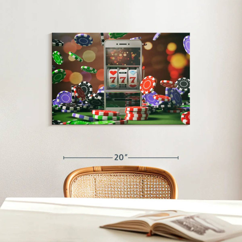 Senne Virtual Slot Machine, 16" H x 24" W