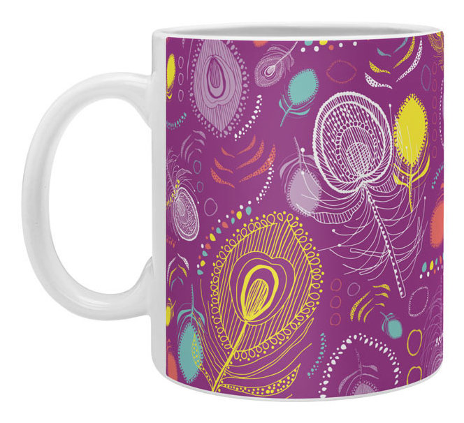 Grande tasse à café peacocks