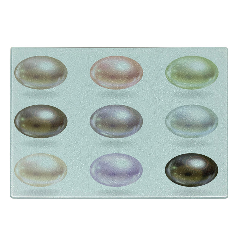 Multicolore planche à découper en verre trempé Ambesonne